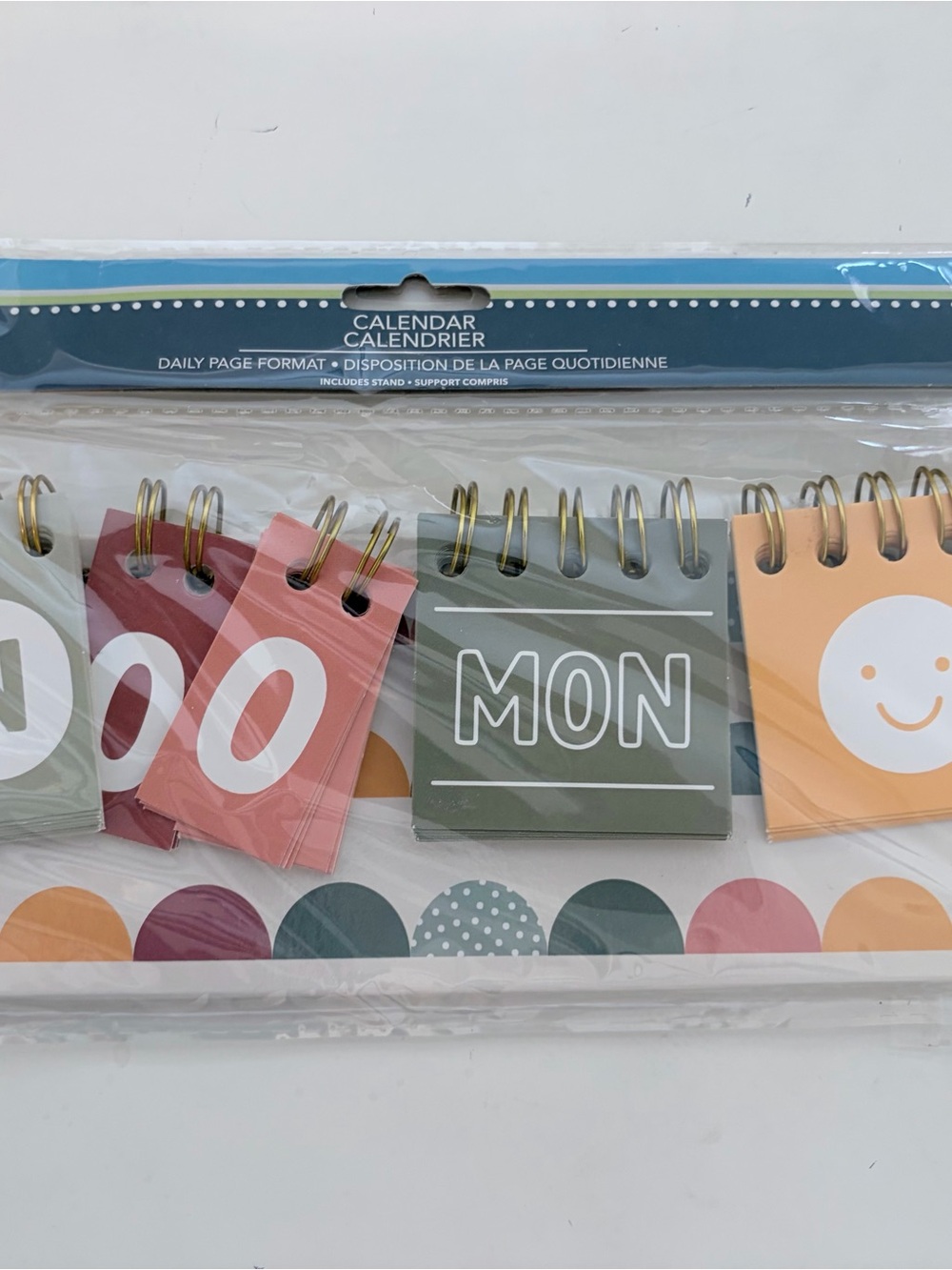 Daily Desk Flip Calendar - Multi-Colored